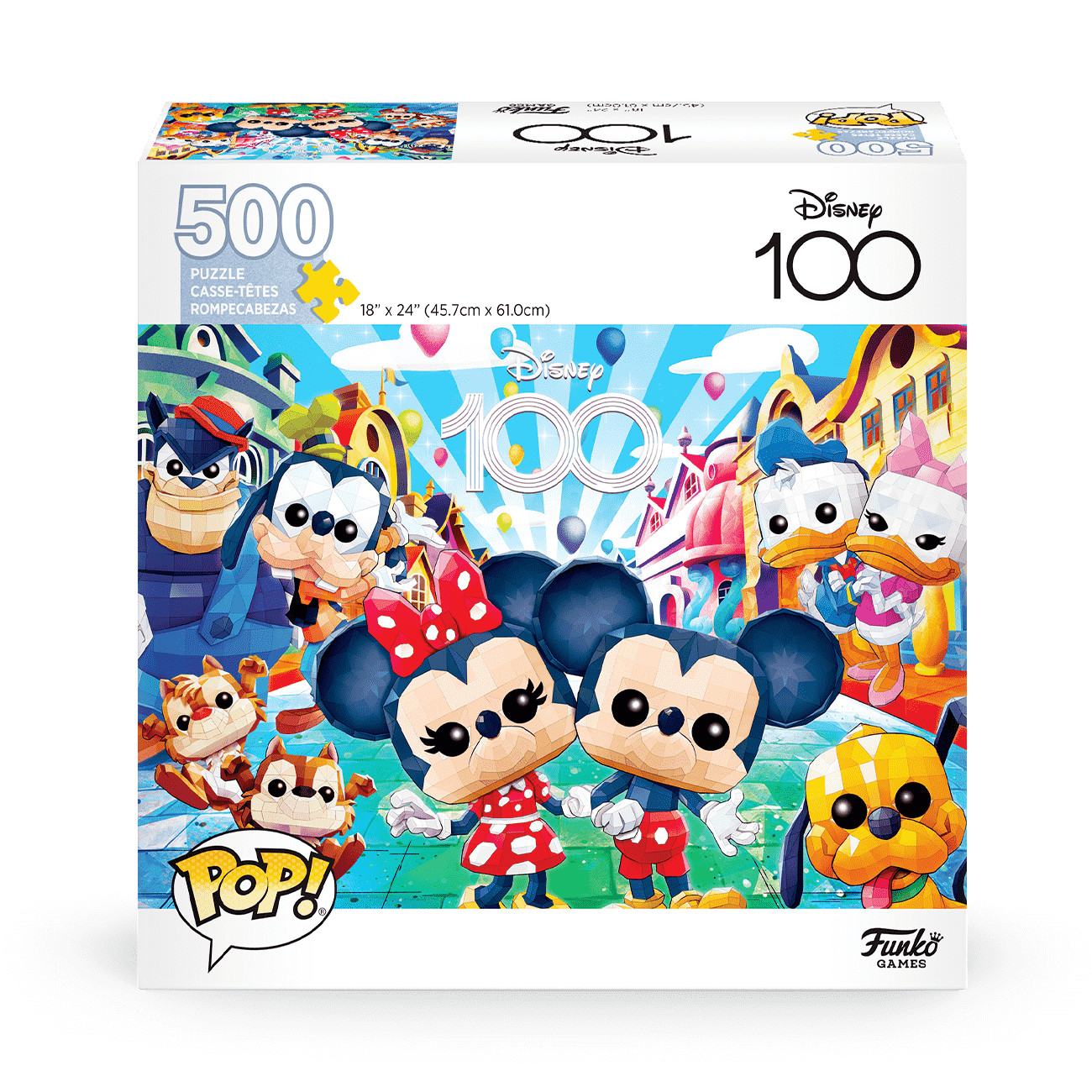 DISNEY  100 FUNKO POP MICKEY MOUSE MINNIE 500 PC PUZZLE 18