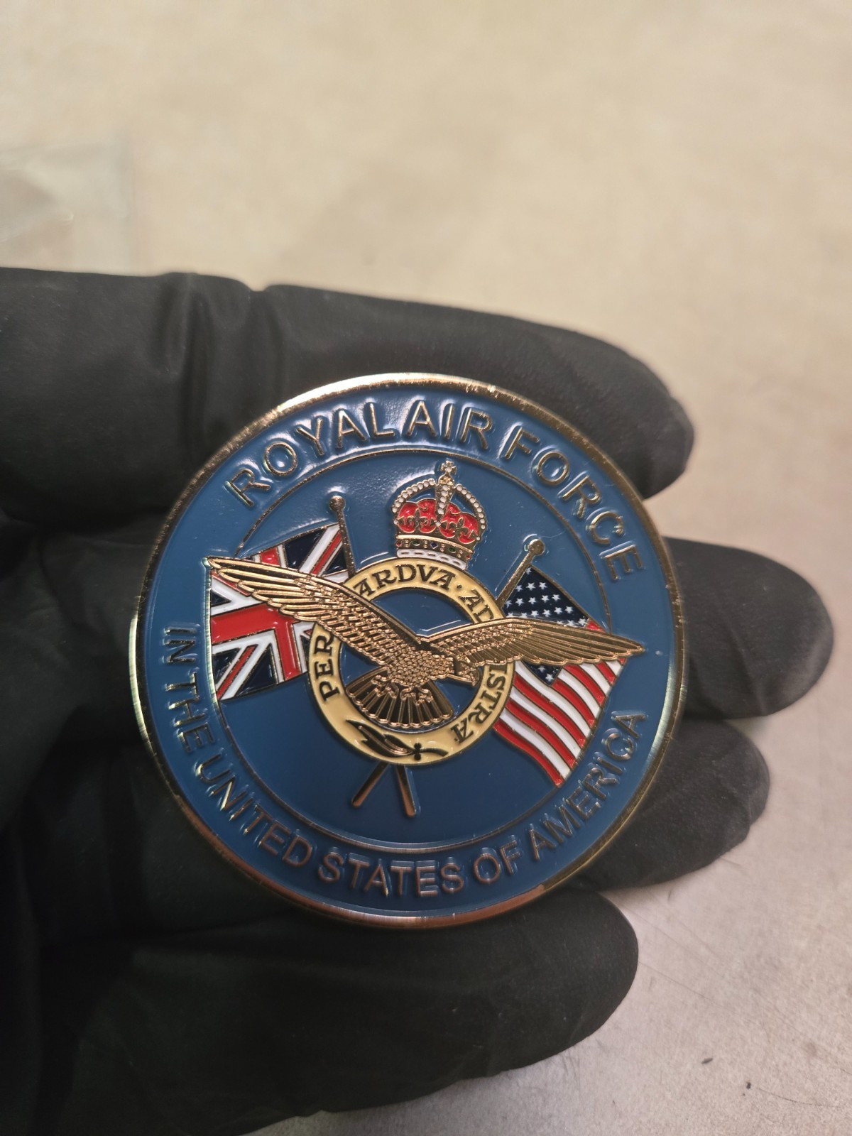 Royal Air Force USA God Save The King Challenge Coin