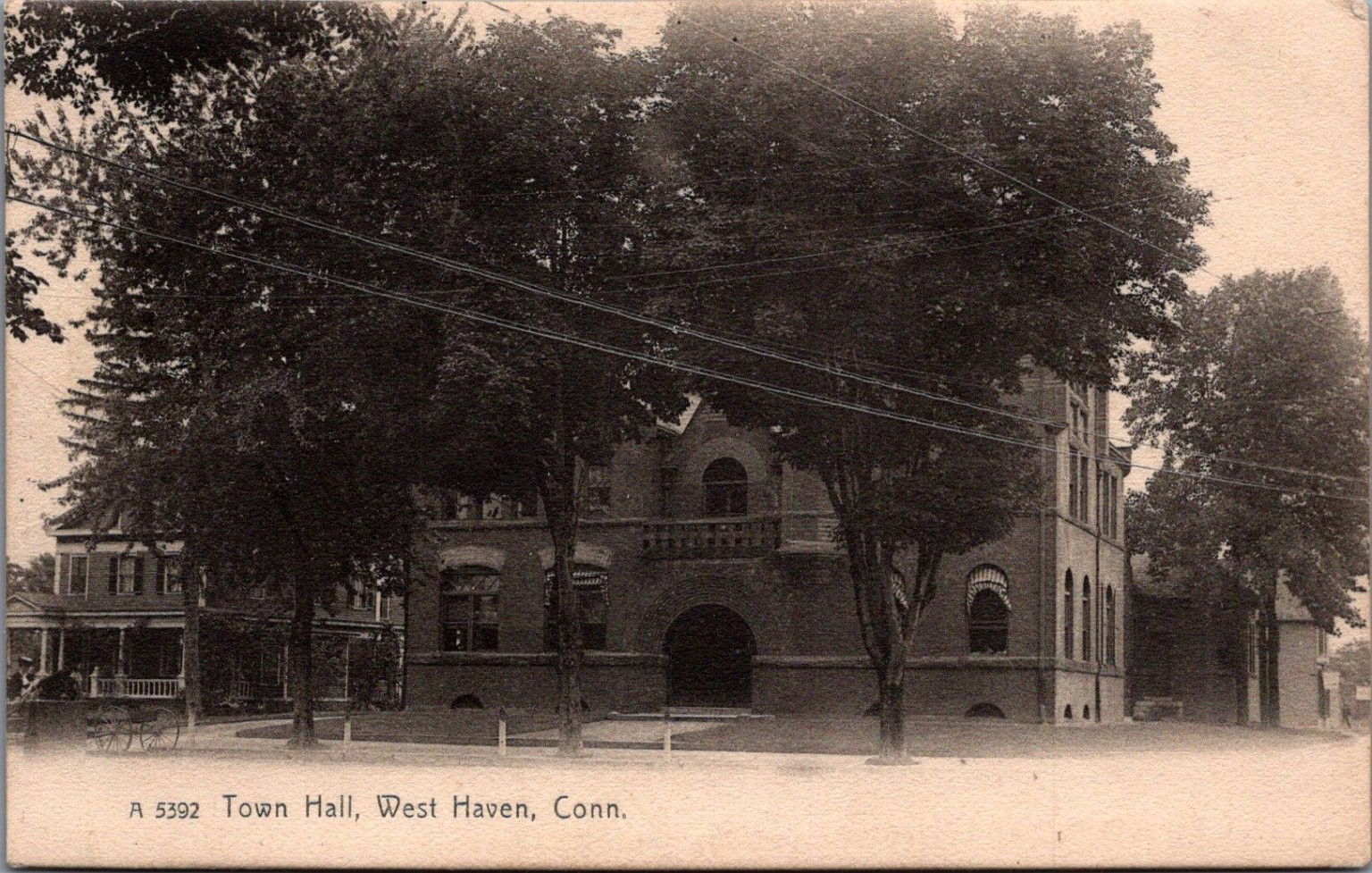West Haven, Conn. Town Hall RPPC Postcard 1940 Rotograph Photo West Haven, Conn. Town Hall RPPC Postcard 1940 Rotograph Photo