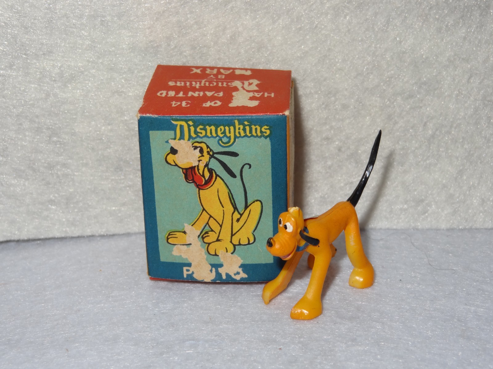 Vintage Disney Pluto Hand Painted Disneykins by Marx Paper Character Insert Vintage Disney Pluto Hand Painted Disneykins by Marx Paper Character Insert