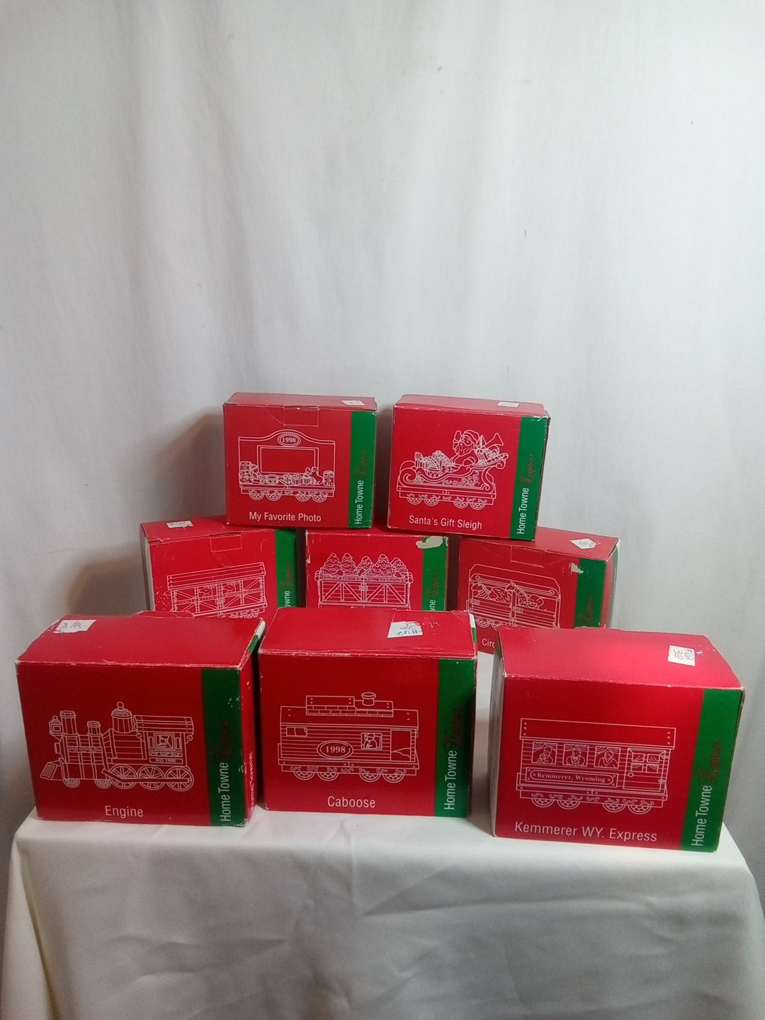 VTG. 1998 JCPENNEY HOME TOWN EXPRESS HOLIDAY TRAIN Engine -caboose 8 Total