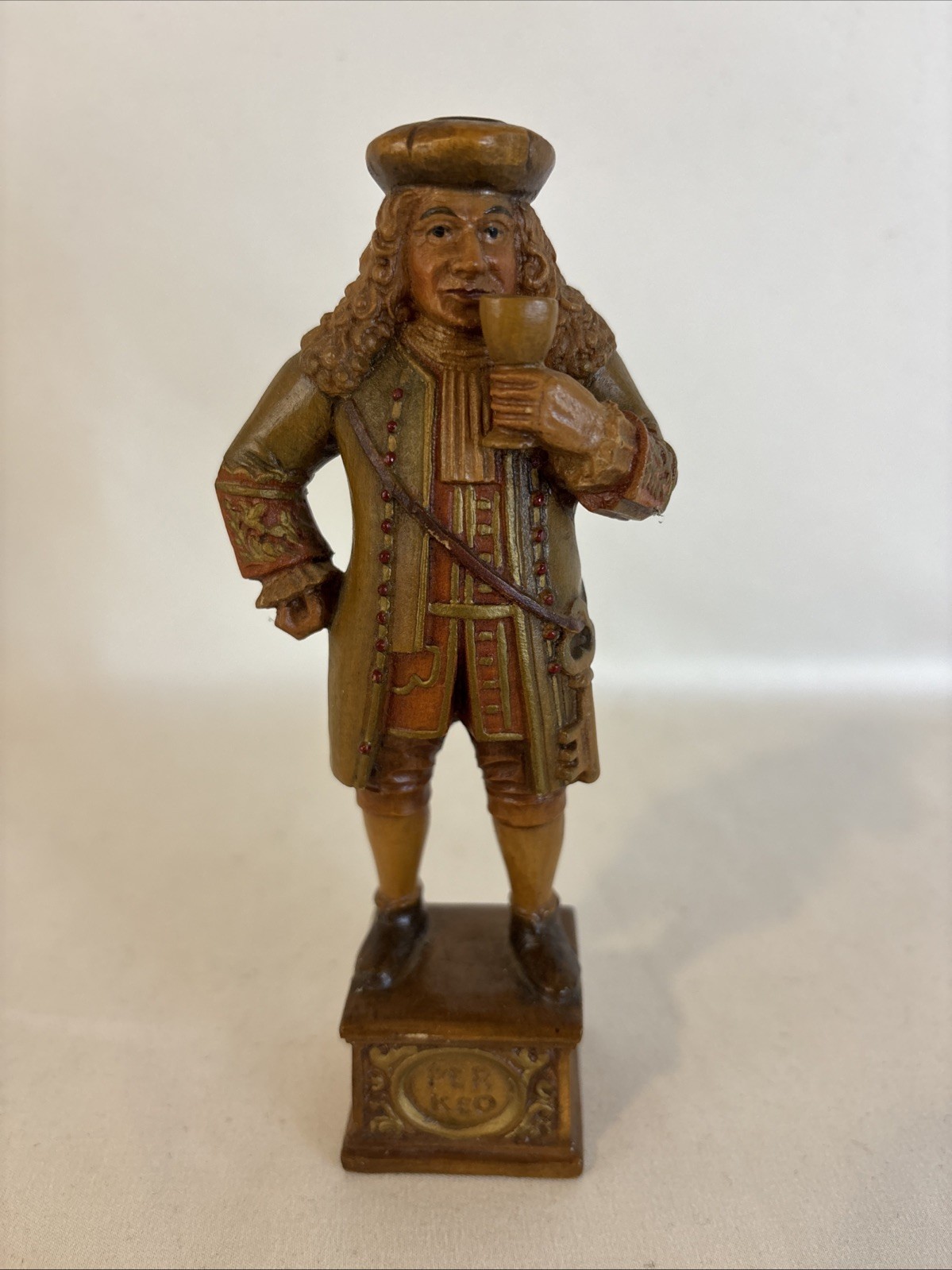 Vintage Wood Carved Heidelberg Castle Germany Perkeo German Dwarf Jester 1964 (C