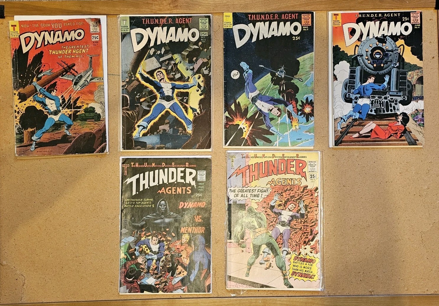 Thunder Agent Dynamo - 1, 2, 3, 4 - Tower Comics - Full Set Higher Grade 1966-67