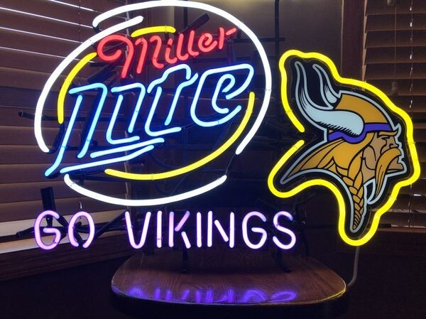 US STOCK Miller Lite Beer Minnesota Vikings Go 20\