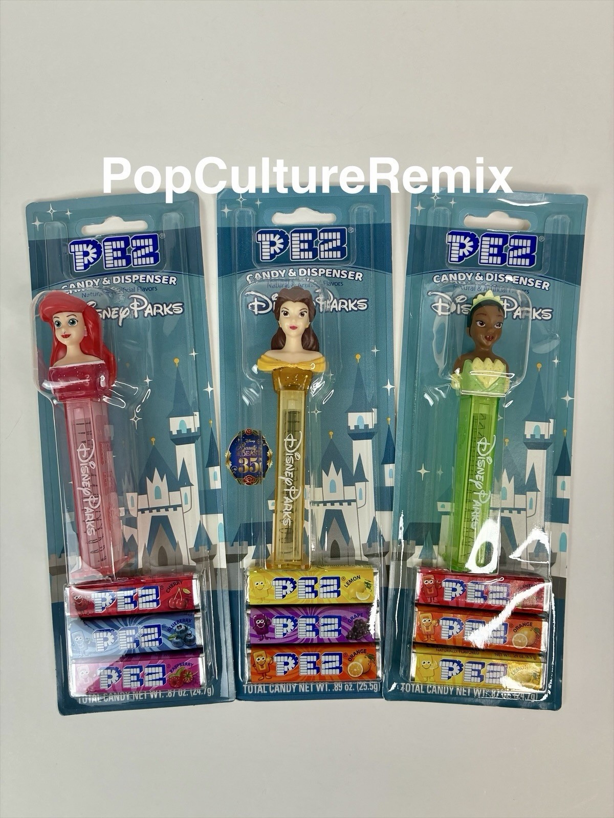 Disney Parks 2026 Princess Belle Ariel Tiana Pez Candy Dispenser Toy Set New Disney Parks 2026 Princess Belle Ariel Tiana Pez Candy Dispenser Toy Set New