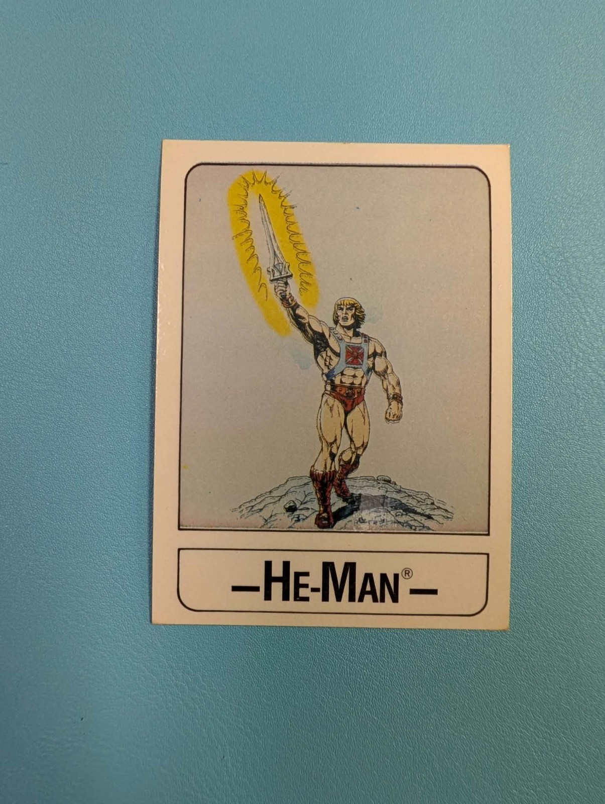 1986 HE-MAN WONDER BREAD He-Man Card Masters of the Universe RARE HTF MOTU