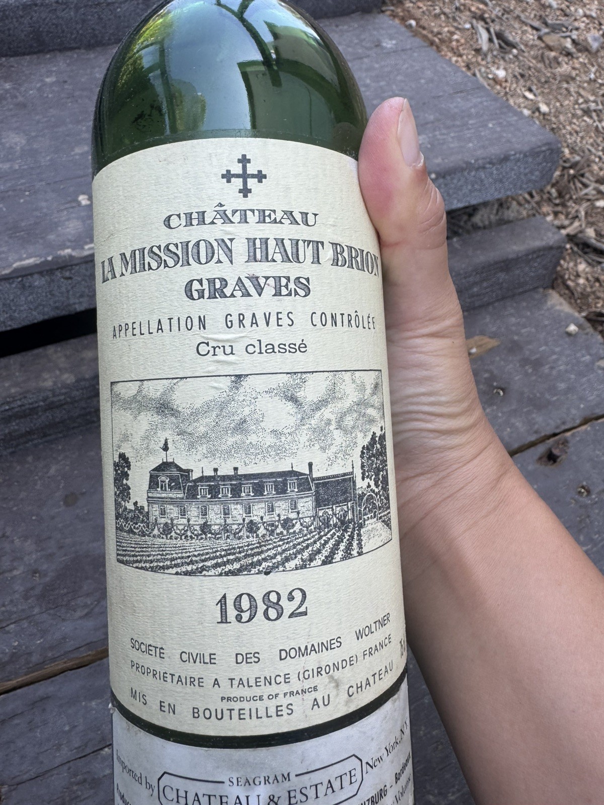 1982 Chateau La Mission Haut-Brion Graves Cru Classe EMPTY Wine Bottle Bordeaux