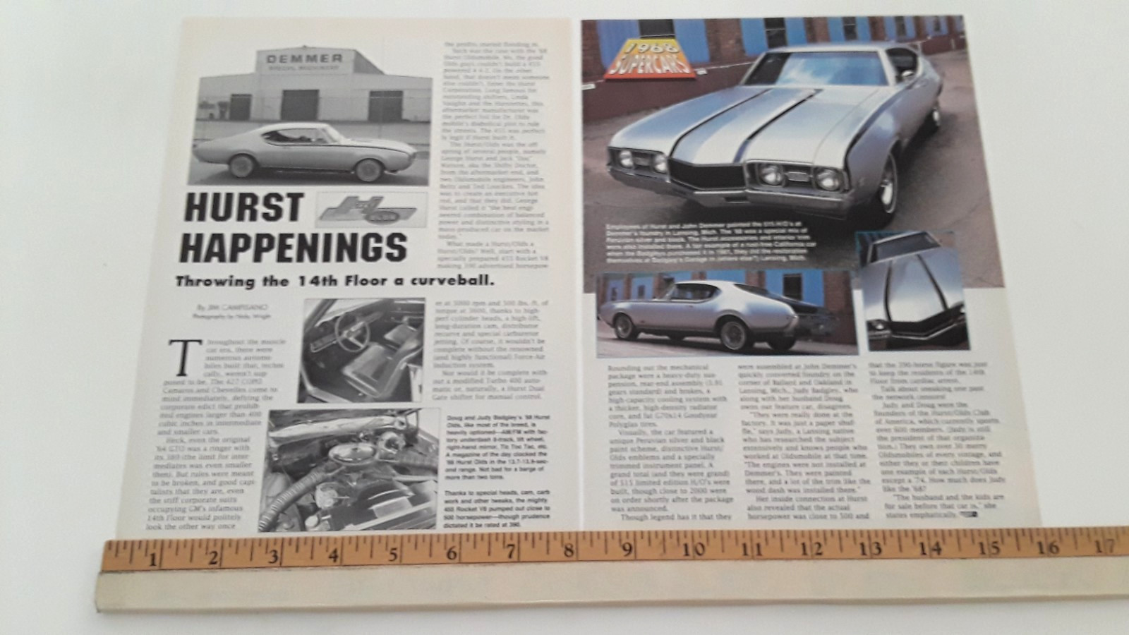 1968 HURST / OLDS - OLDSMOBILE - ORIGINAL 1992 ARTICLE