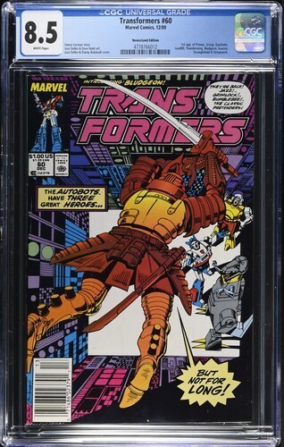 Transformers #60 Newsstand (Marvel, 1989)--CGC 8.5 White Pages