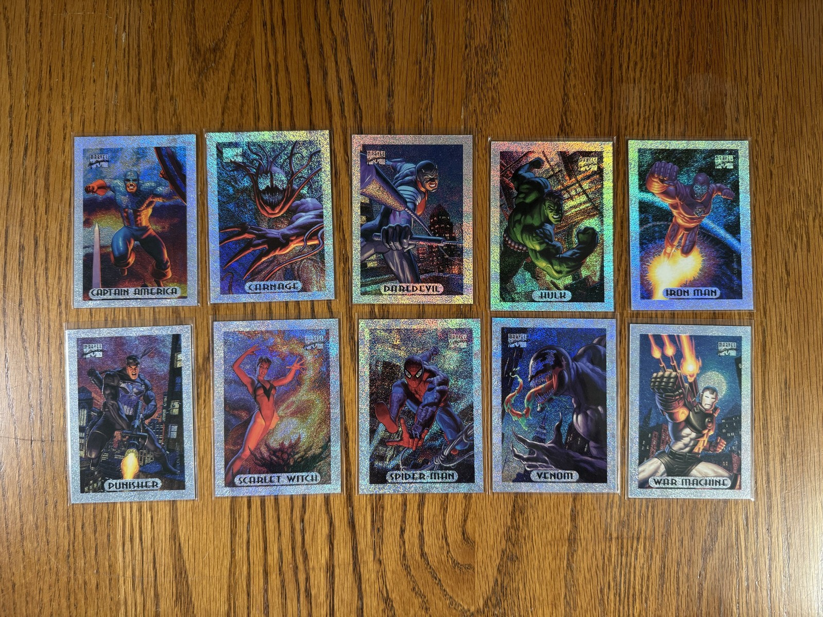 1994 Fleer Marvel Masterpieces Silver Holofoil Complete 10 Card Set Spider-Man 1994 Fleer Marvel Masterpieces Silver Holofoil Complete 10 Card Set Spider-Man