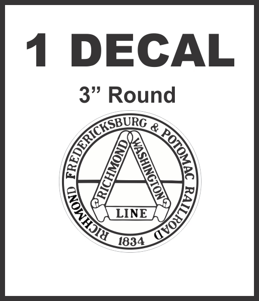 Richmond Fredericksburg & Potomac Railroad Rail Road Decal Lionel Train HO Scale