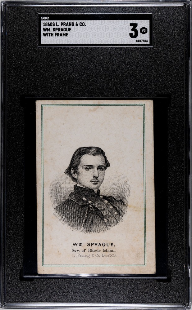 1860s L. Prang & Co William Sprague SGC 3 Battle Of Bull Run & Rhode Island Gov.