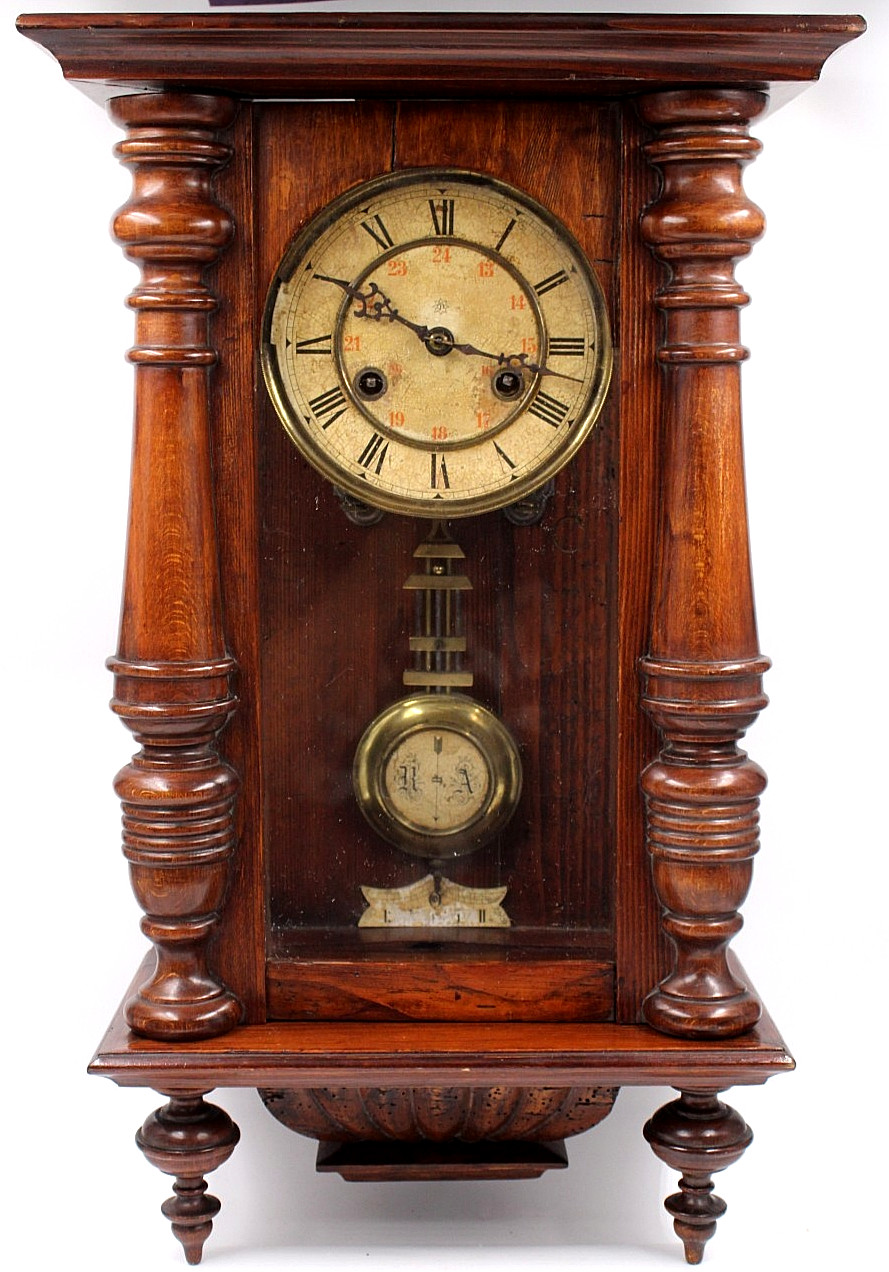 Jurghans German Vienna Regulator Wall Clock Antique 20.5\