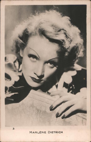 Actress Marlene Dietrich Original Vintage Real Photo Postcard RPPC