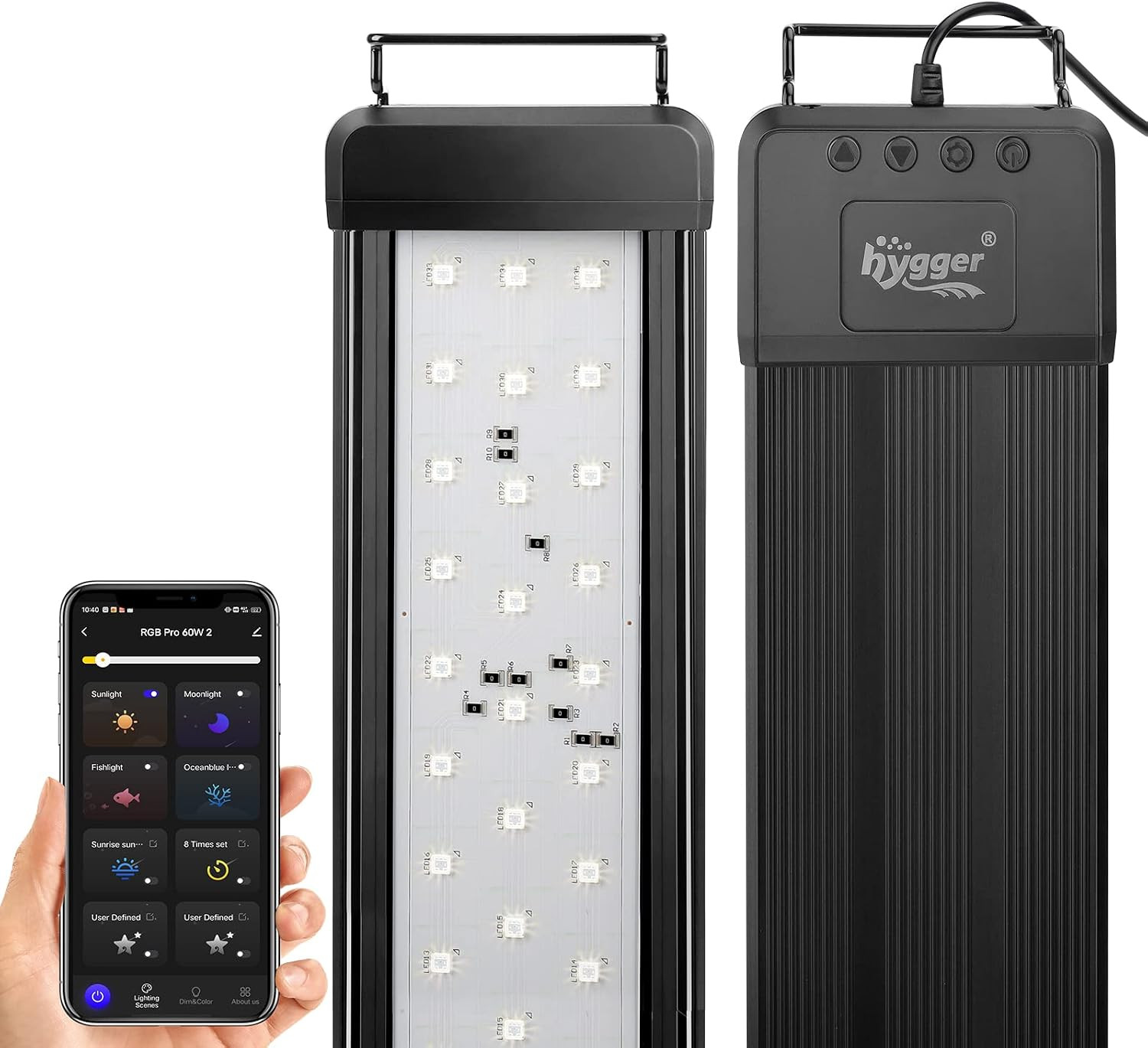 25W Smart Aquarium Light, Bluetooth LED Light with App Control, Full Spectrum Fi 25W Smart Aquarium Light, Bluetooth LED Light with App Control, Full Spectrum Fi
