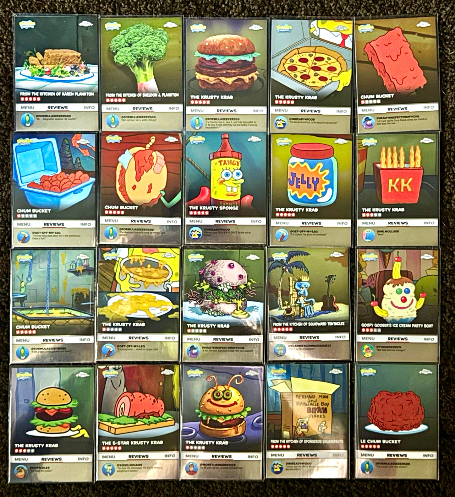 2025 Topps Chrome SpongeBob SquarePants Kelp Review Complete Set (20 cards)