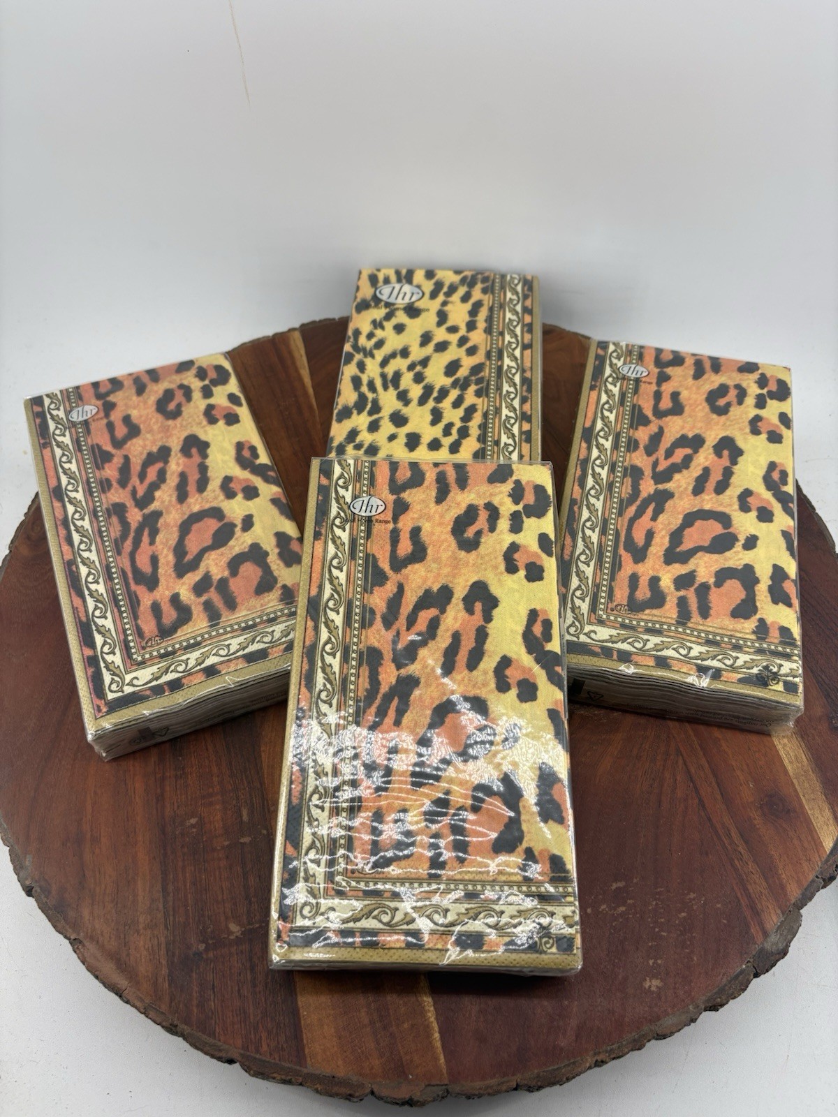 Lot Of 4 WILD THING ANIMAL PRINT Luncheon Towel PAPER NAPKIN 16ct IHR 3ply 13x16