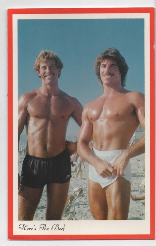 1970s Gay Interest Physique Postcard – “Here’s The Beef” – California Muscle Bea