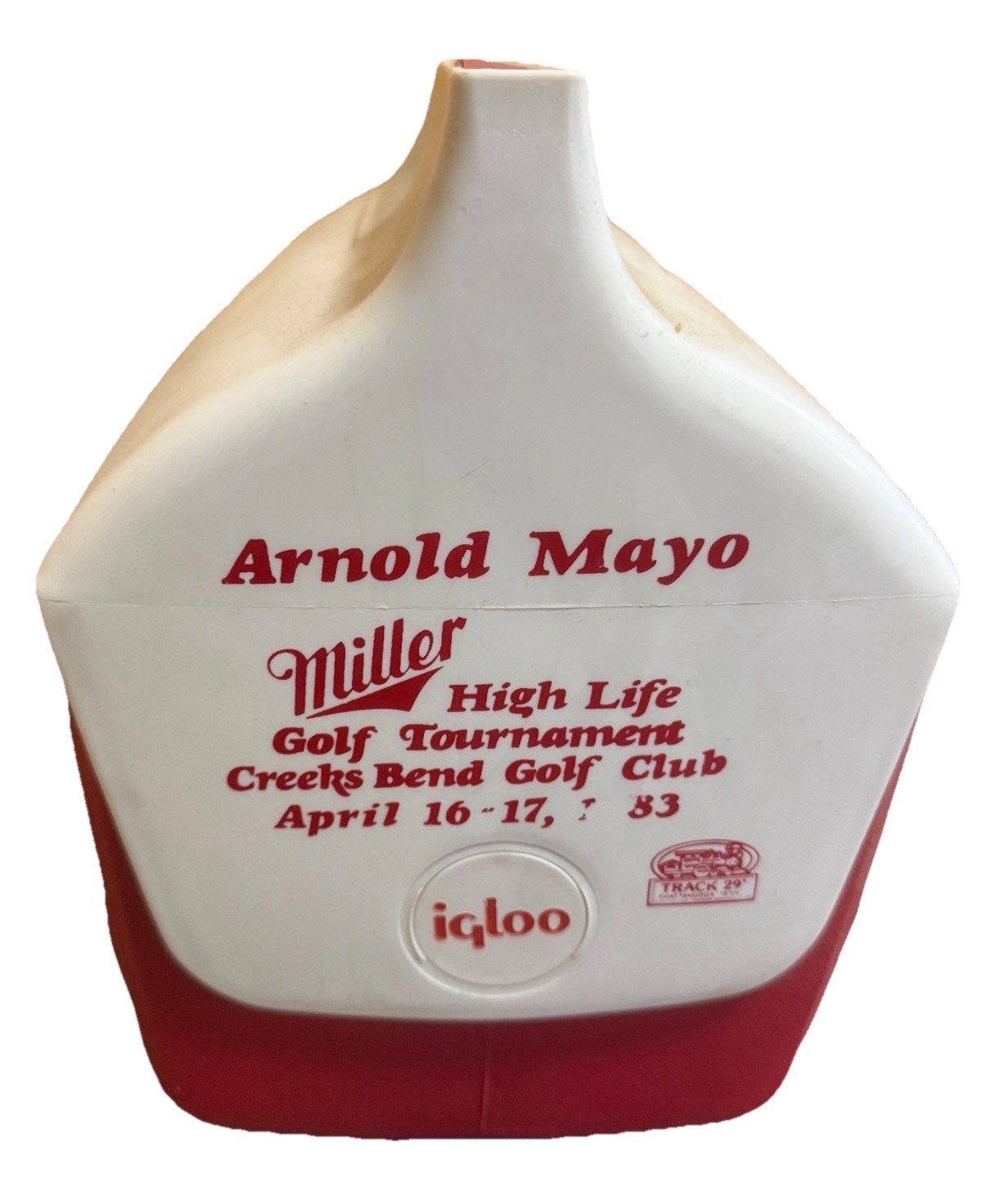 Vintage 1983 Miller High Life Igloo Cooler Creeks Bend Golf Club Promo