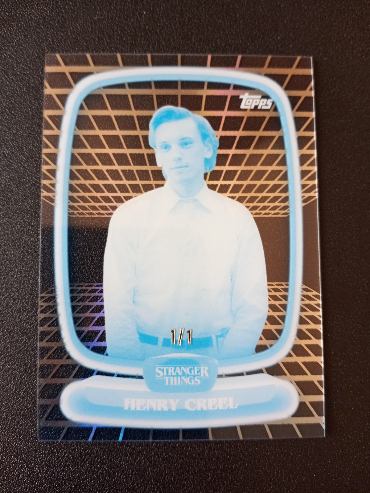 2025 Topps High Tek Netflix Stranger Things #15 Henry Creel Blue Cyan SSP 1/1