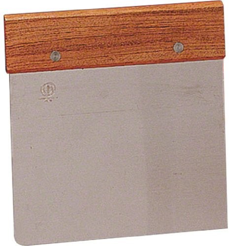 American Metalcraft Stainless Steel Wood Handle Dough Metal Silver 6 inch