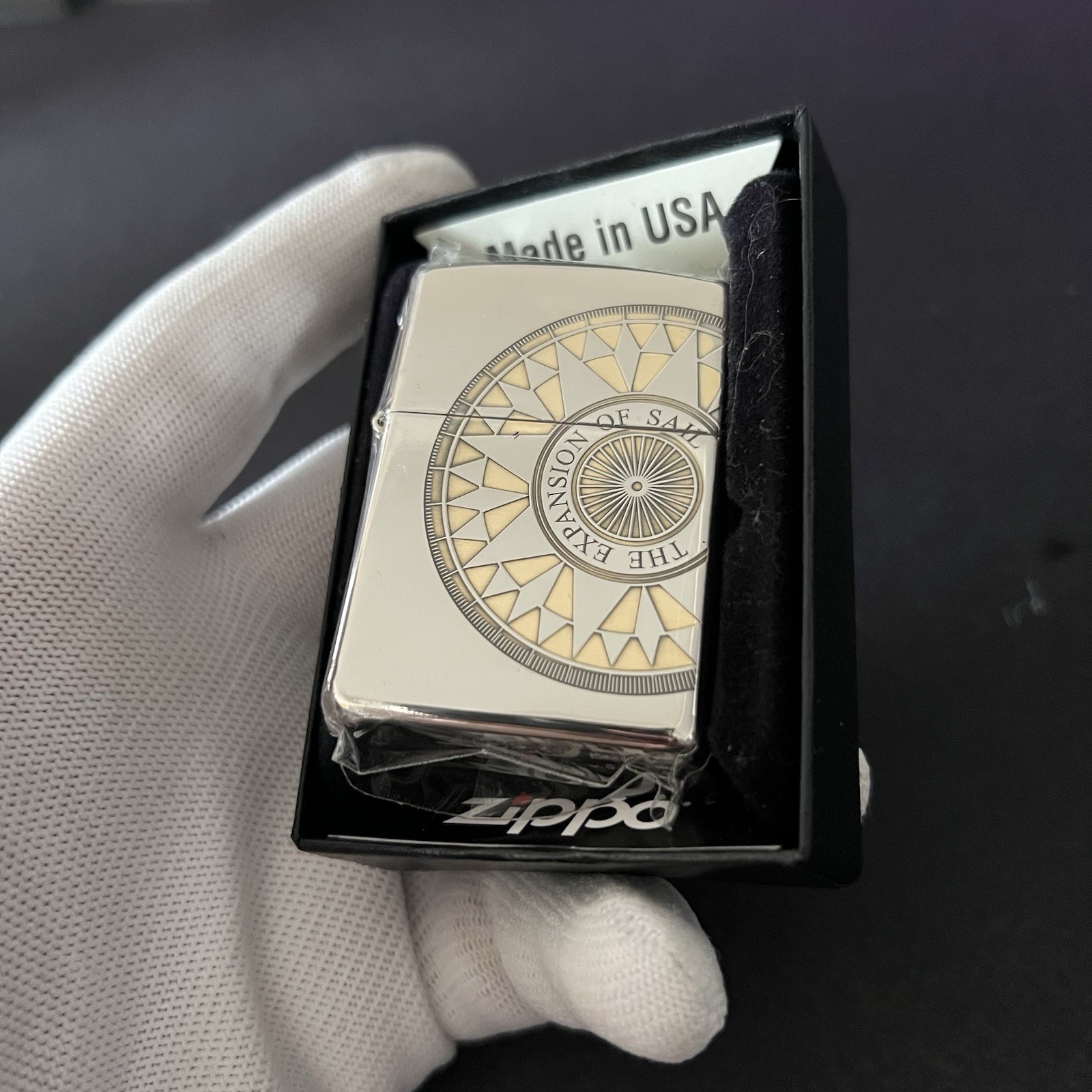 The Expansion Of Sail Zippo Lighter With New Box