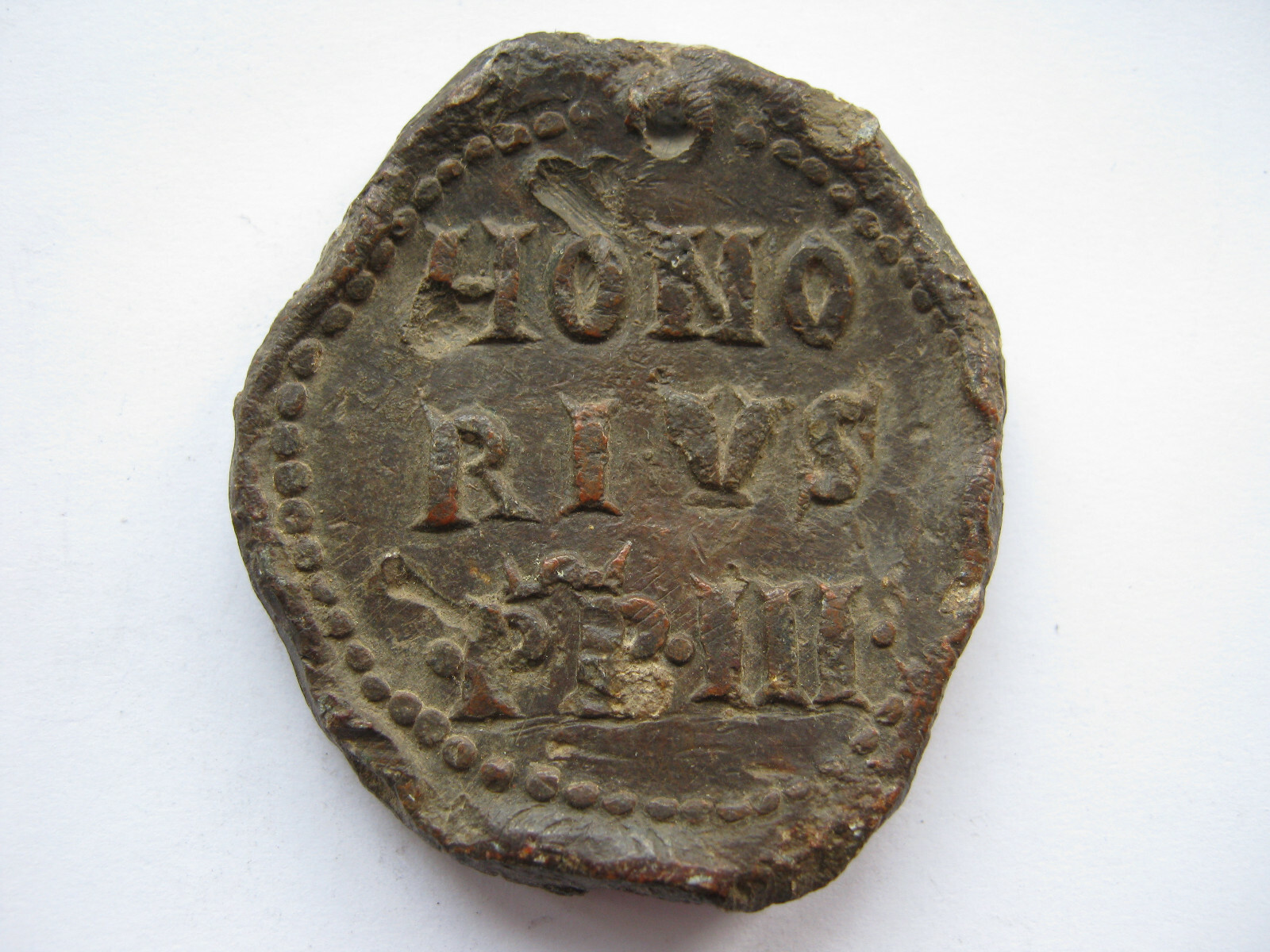 Pope Honorius III medieval lead Papal Bulla 1216-1227