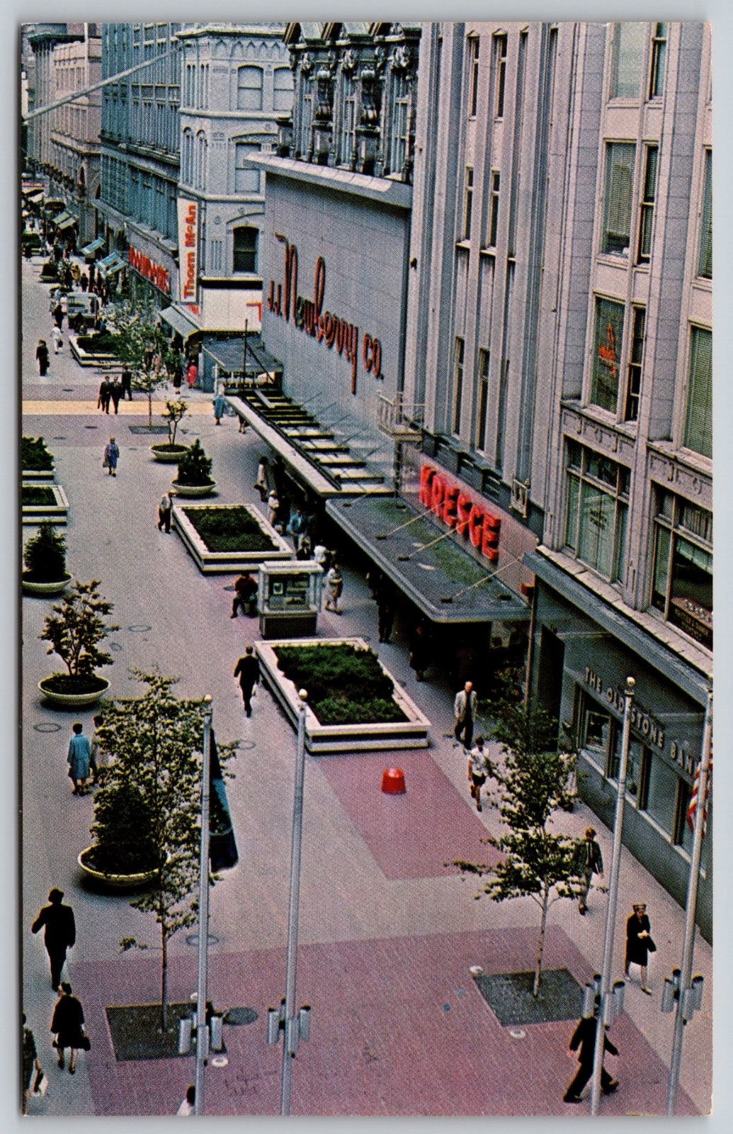 Westminster Mall Providence Rhode Island J.J. Newberry Co. Postcard PC236