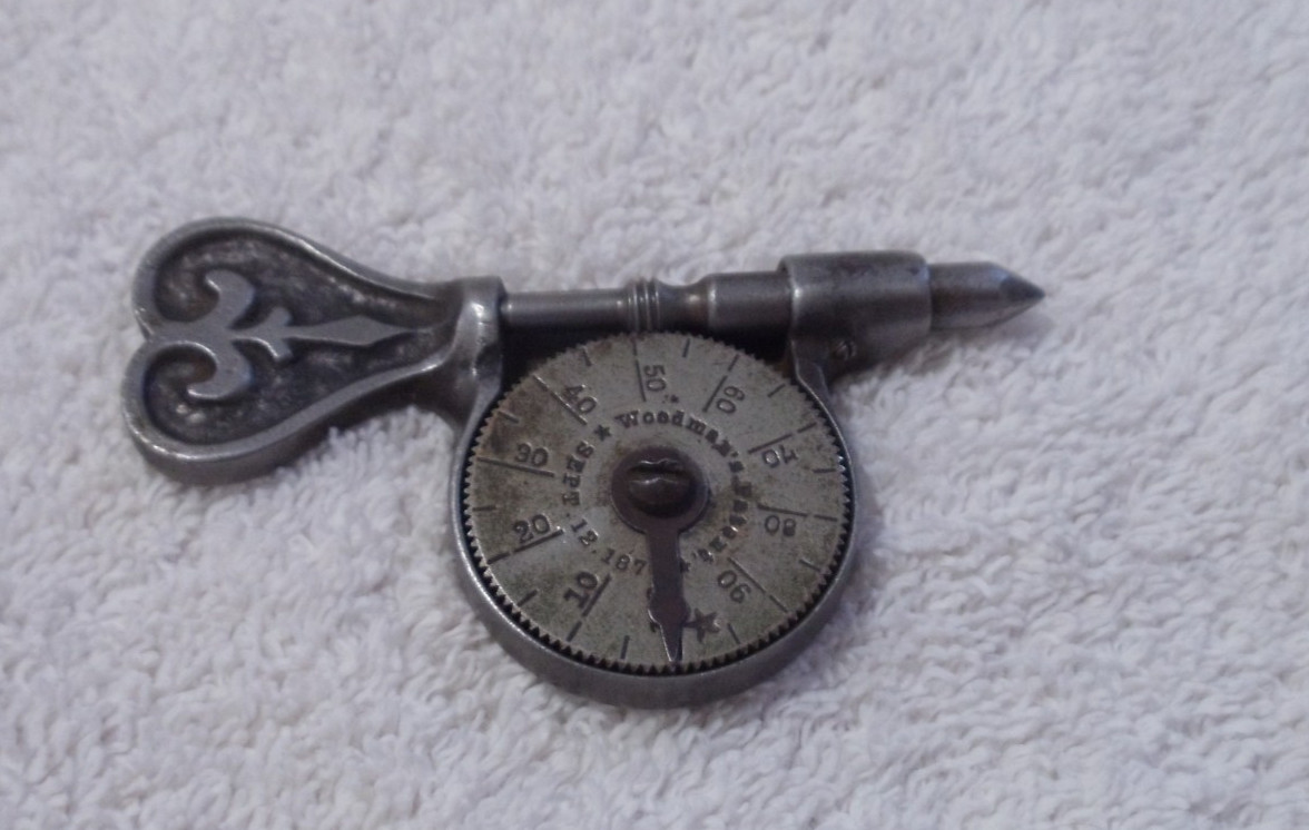 Woodman's Tachometer Speed Indicator Ornate September 12, 1876 Patent Date