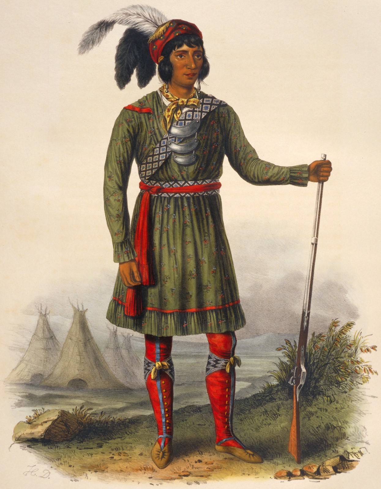 Osceola Seminole Chief 1838 Vintage Portrait Photo Reprint Wall Art