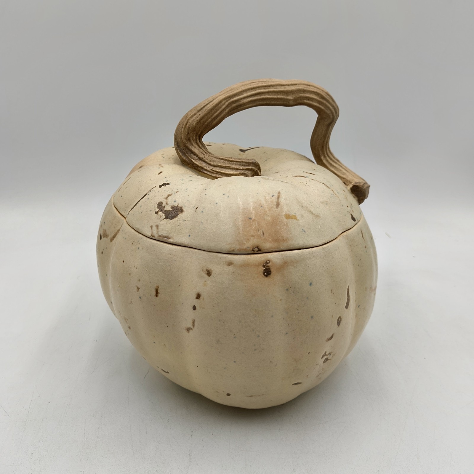 PATRICIA GARRETT Studio Pottery PUMPKIN Tureen w/ Lid 8\
