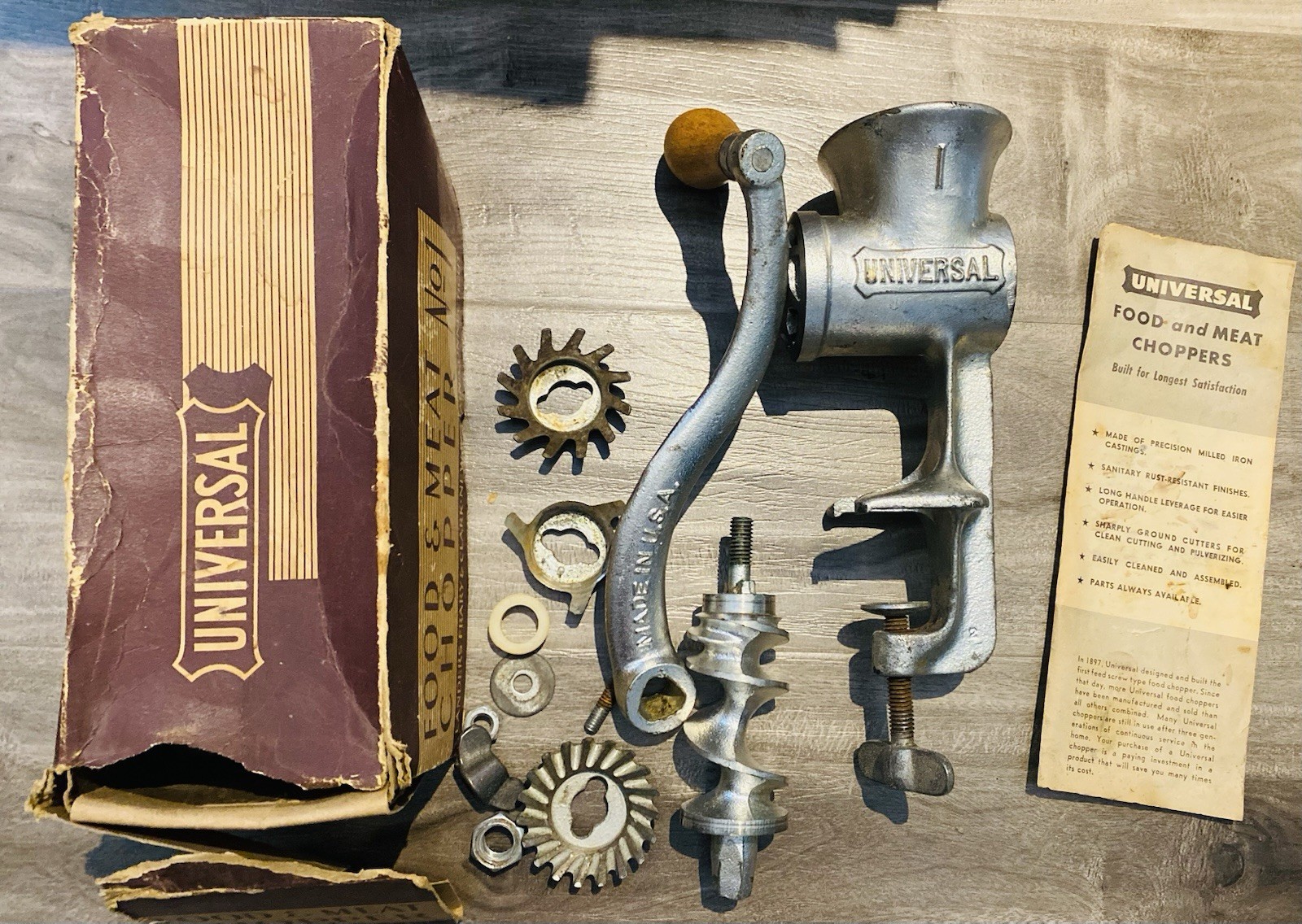 1940’s-50’s Landers Frary & Clark Universal No 1 Food Chopper Meat Grinder Parts