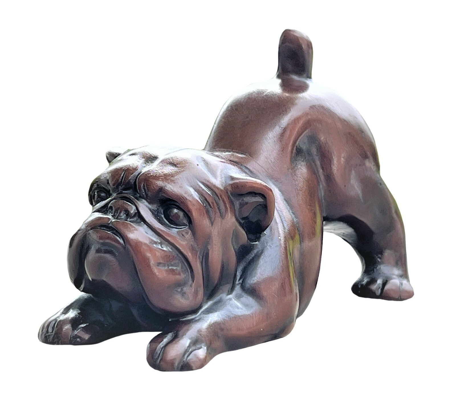 English Bulldog Figurine Handmade Sculpture Hound Statue Paperweight Resin 4\