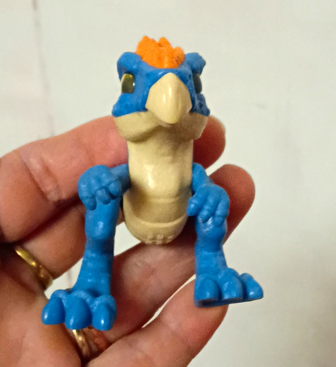 2021 Mattel Jurassic Park blue & orange dino collection figurine. 