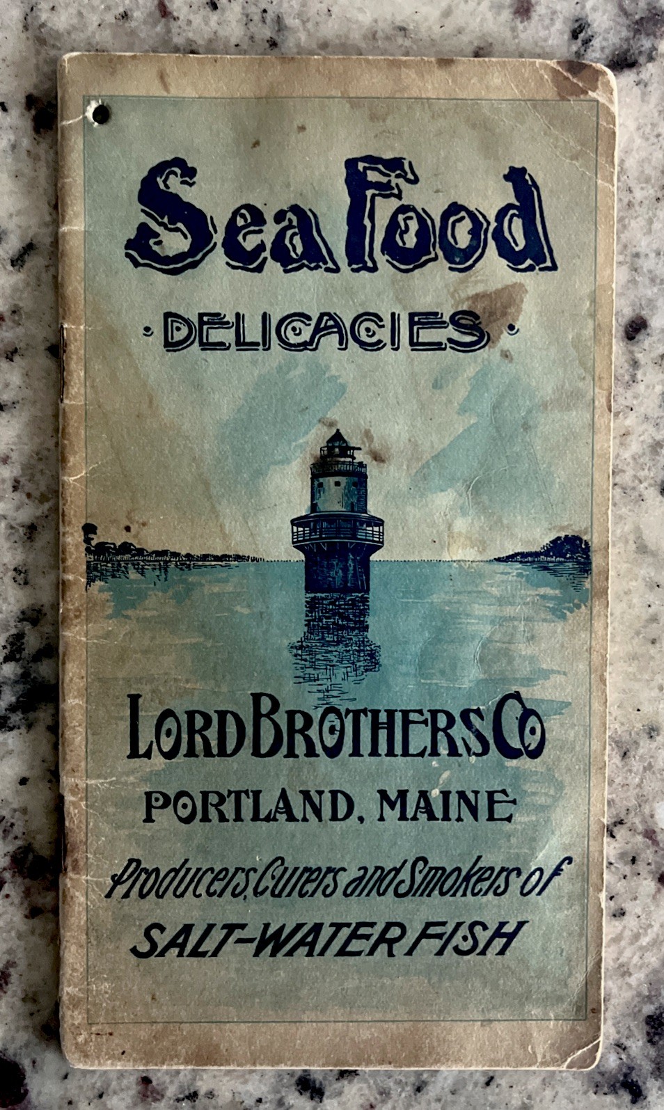 Early 1900s Portland ME Lord Brothers Fish & Seafood Sales Catalog Recipe Book