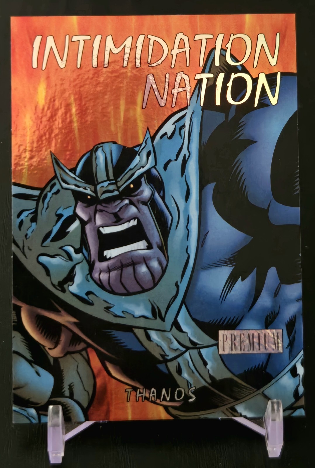 2013 Fleer Retro Marvel Thanos Skybox Premium Intimidation Nation #16