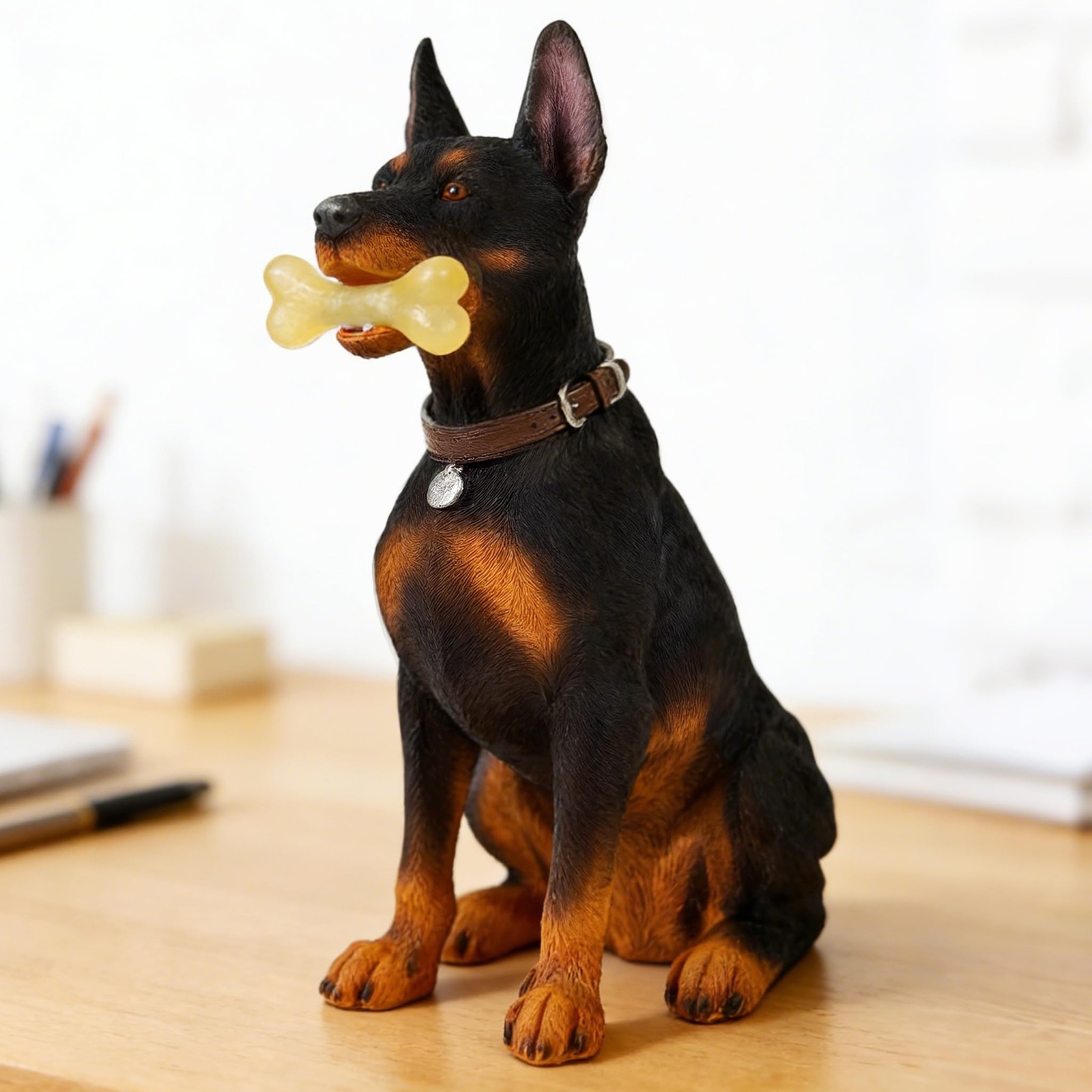 Doberman Statue – Indoor Figurine & Resin Sculpture for Shelf Desk Decor, Doberman Statue – Indoor Figurine & Resin Sculpture for Shelf Desk Decor,