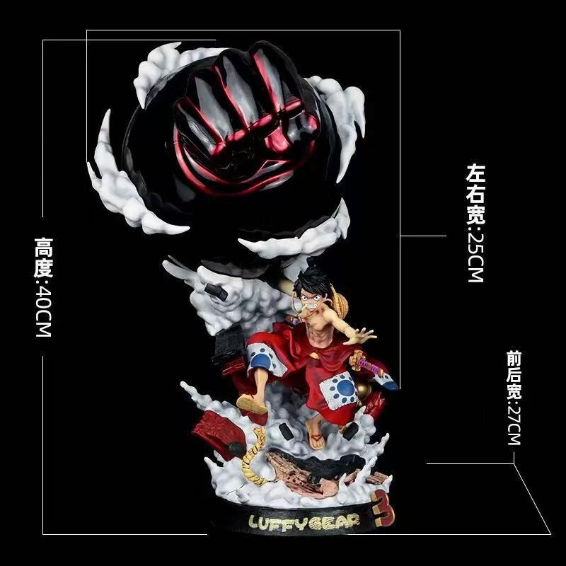 F3 Studio Moneky D Luffy PVC Figure Painted Super Big Fist 15.7''H In Stock GK