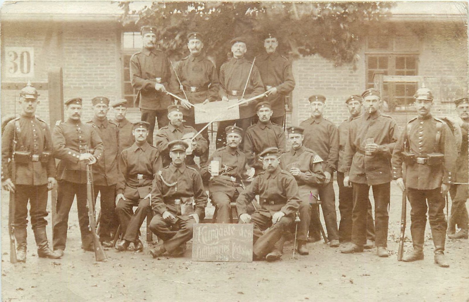 1906 German Military group Soldiers RPPC Postcard 25-11781
