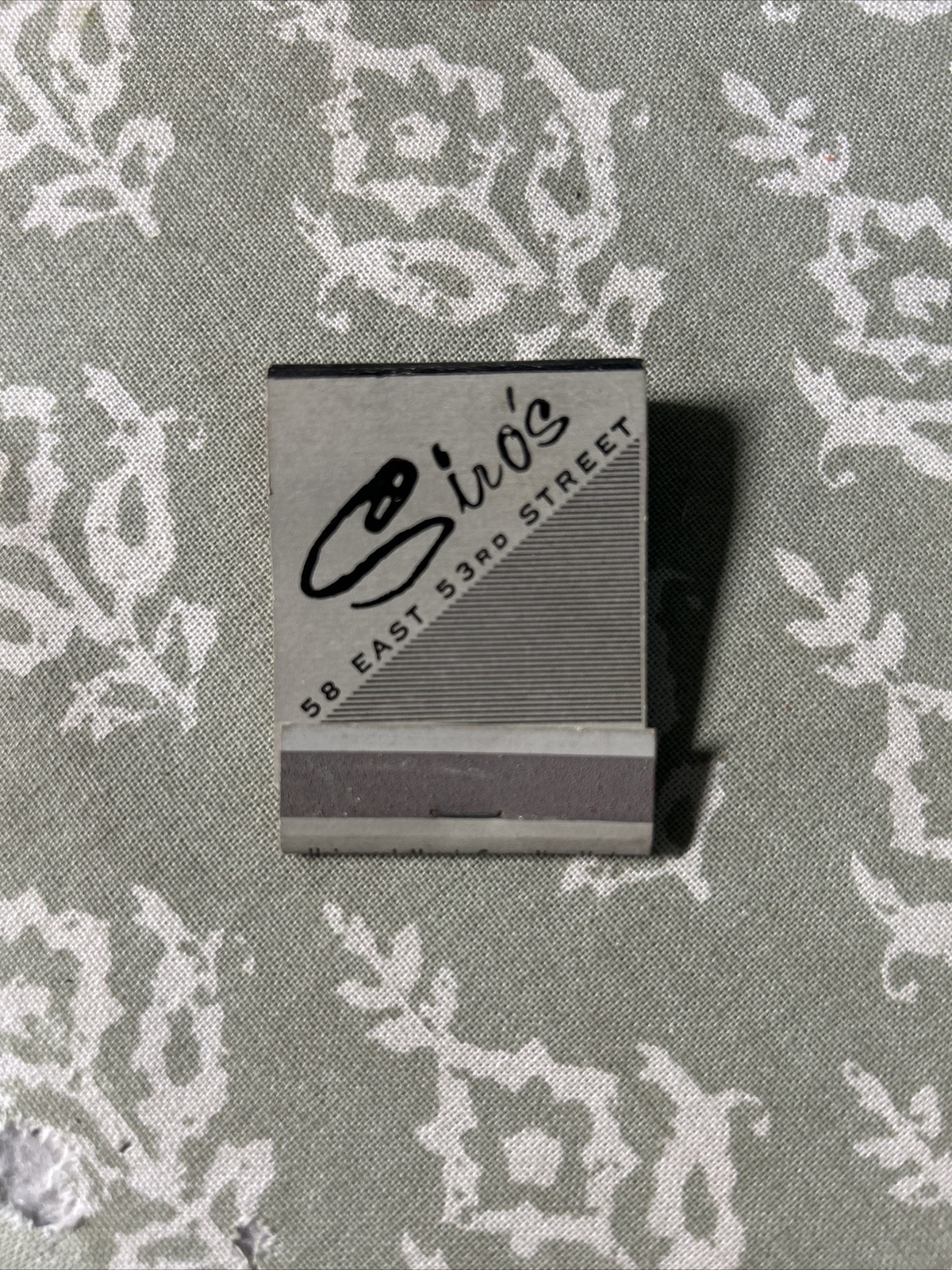 VTG Siro’s 58 East 53rd Street Partial Full Matchbook