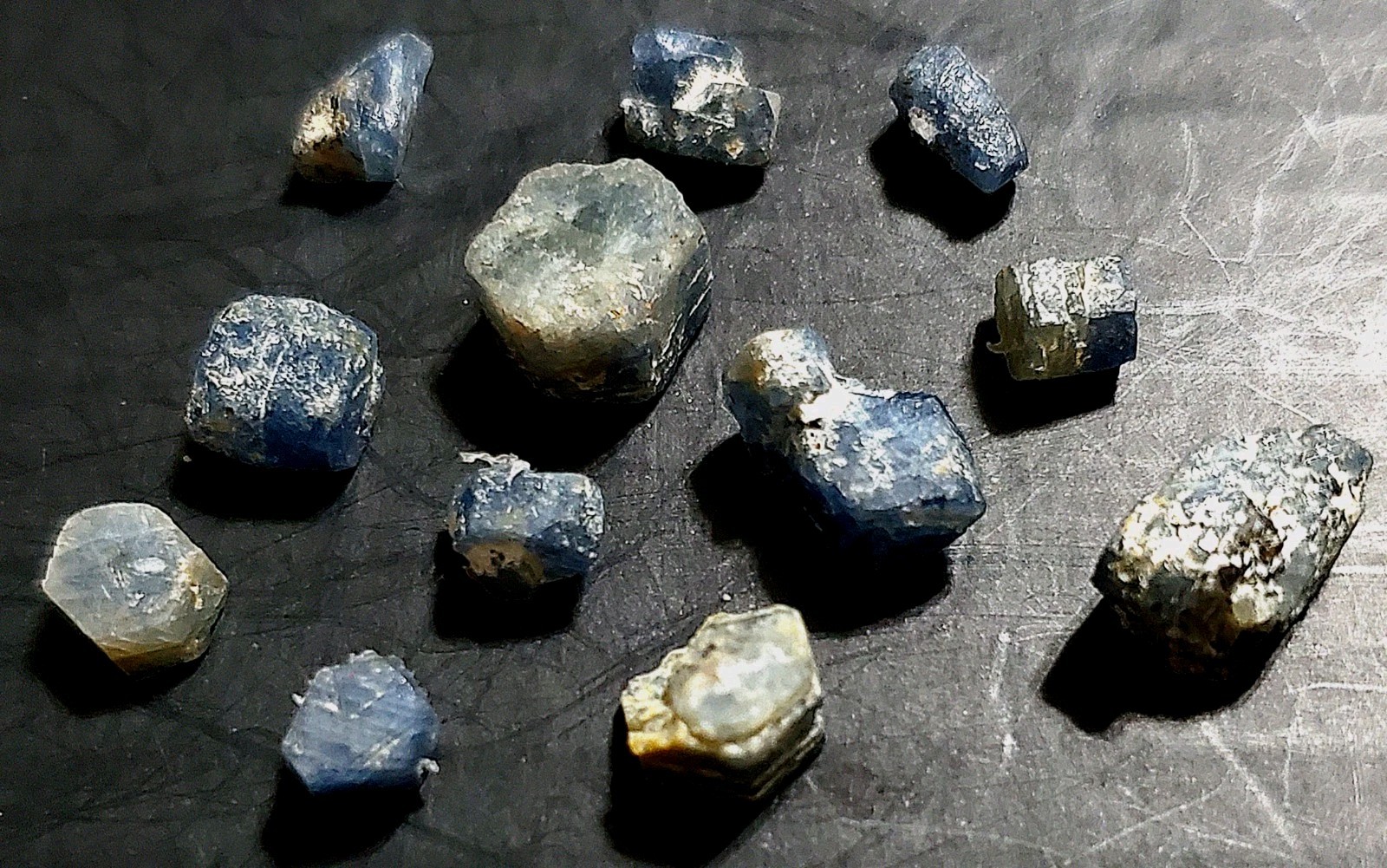 27.65ct 12PC Total Blue Star Sapphire Facet/Cab Quality Rough Lot From Sri Lanka