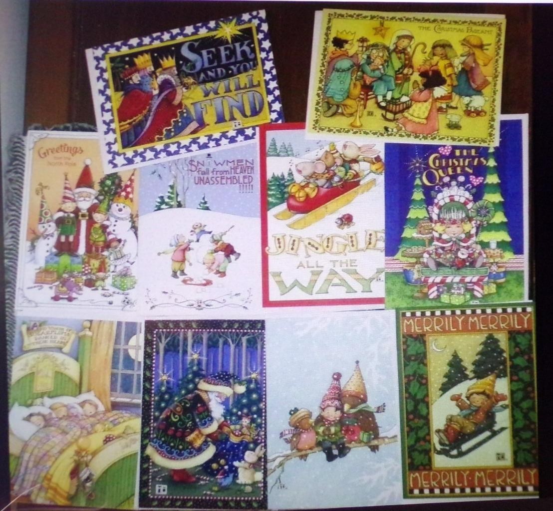 Mary Engelbreit Christmas Cards ~ New Sealed ~ 10 Cards and Envelopes ~ Current