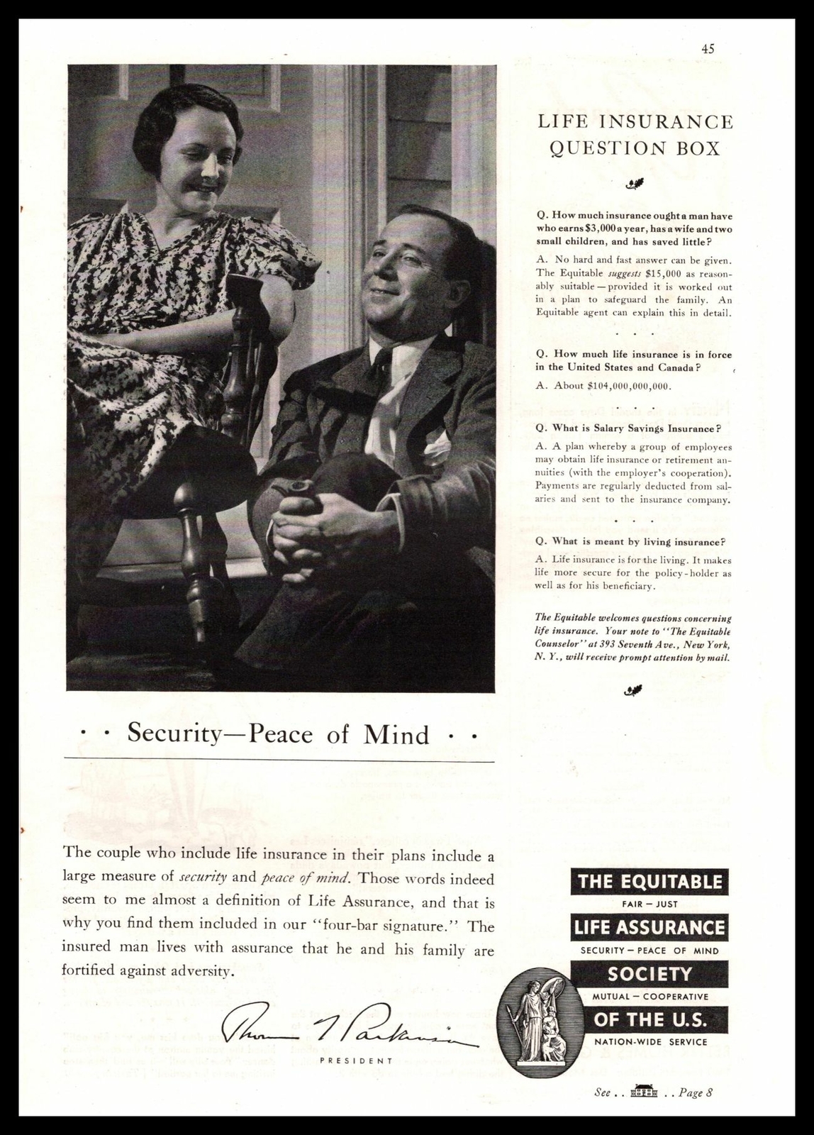 1937 Equitable Life Assurance Society \ 1937 Equitable Life Assurance Society \