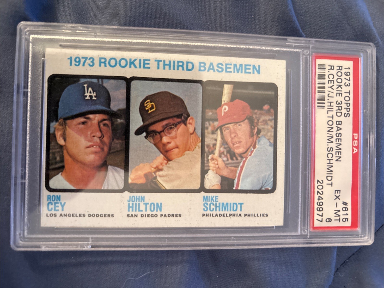 ✅1973 TOPPS #615 MIKE SCHMIDT RC RON CEY PHILADELPHIA PHILLIES HOF PSA 6 EX-MT✅