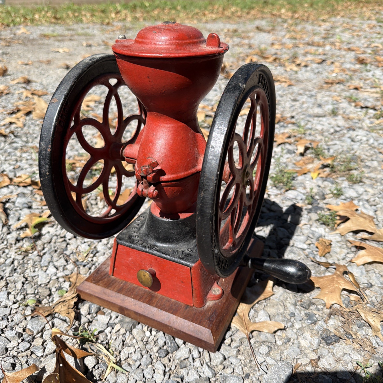 Great Antique Enterprise No. 2 Cast Iron Coffee Mill Grinder Kitchen Ornate