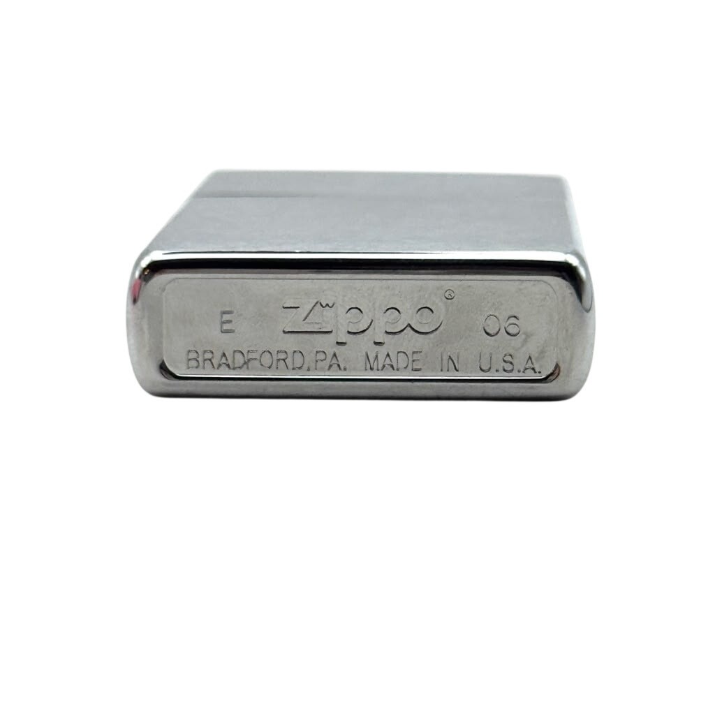 2006 Zippo Regular Brushed Chrome Lighter Unfired Matching E 06 Case & Insert