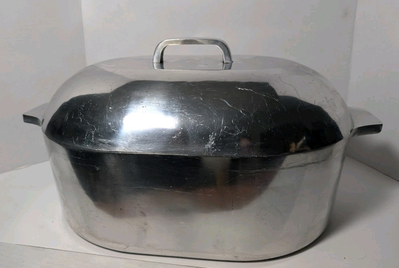 Vtg Royalty Nasco 13 Qt Polished Aluminum Roaster Dutch Oven Cookware Lidded Vtg Royalty Nasco 13 Qt Polished Aluminum Roaster Dutch Oven Cookware Lidded