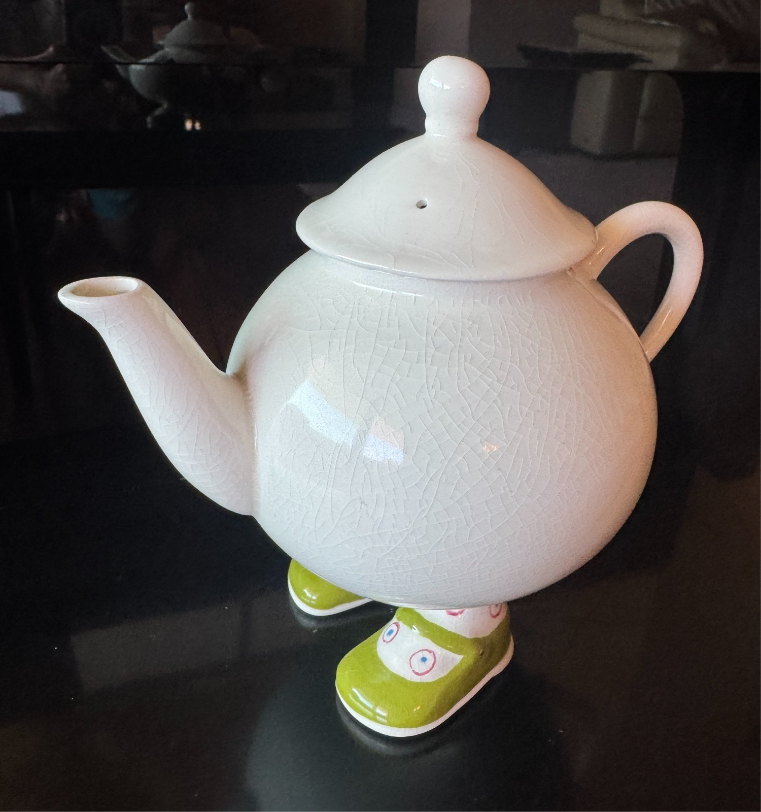 Vintage Carlton Ware Walking Standard Sized Teapot with Green Feet