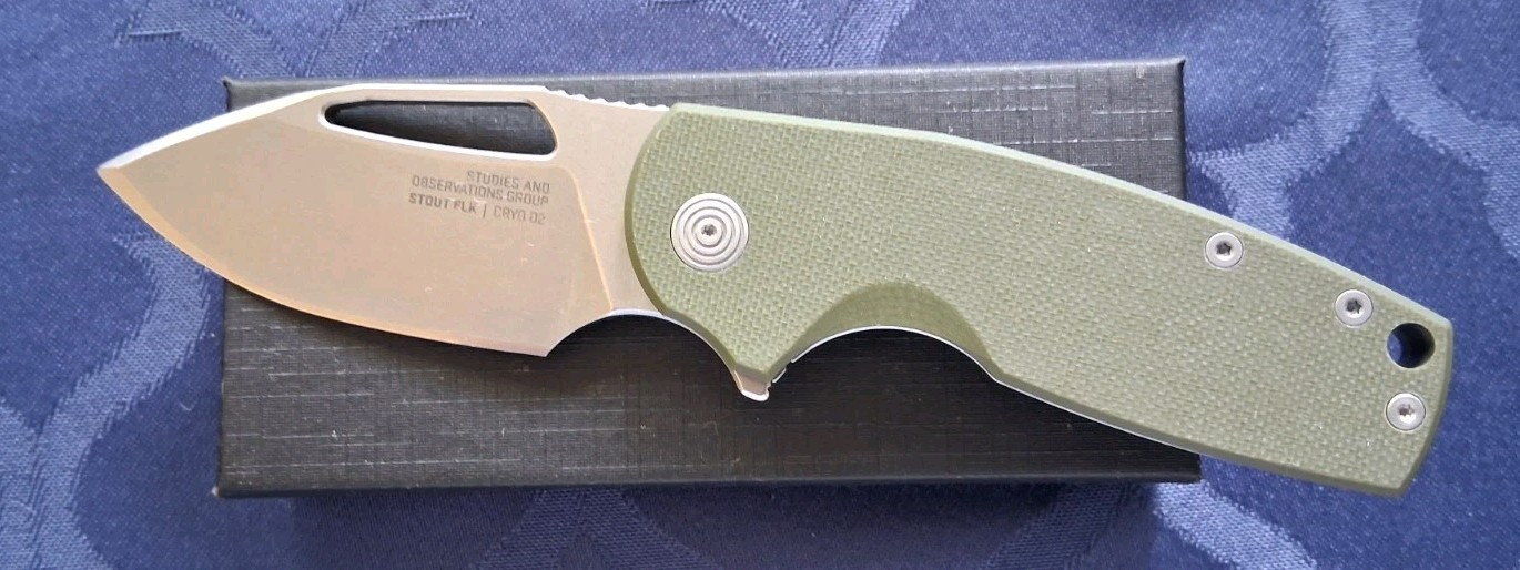 *NEW*🔥 SOG - Stout FLK w/D2  Blade & OD Green G10 Handle (14-03-01-57)