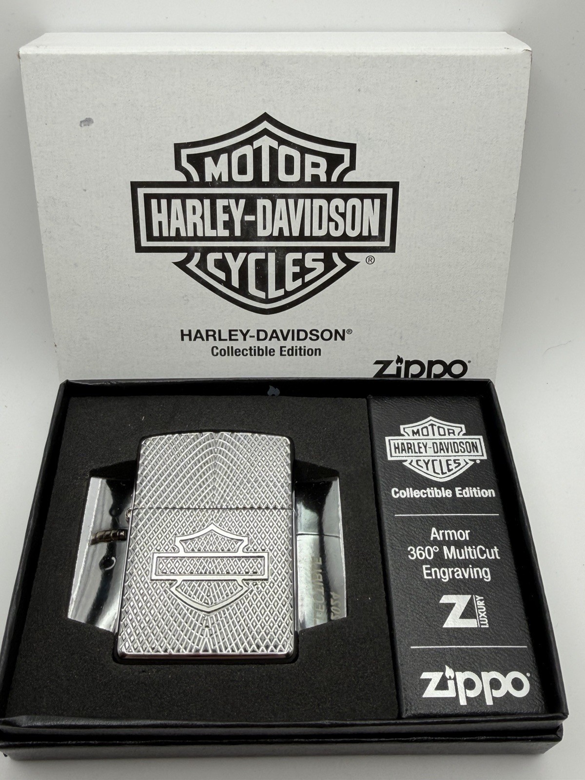 Harley Davidson Collectible The Year Deep Carve Armor 2024 Zippo Lighter 46022
